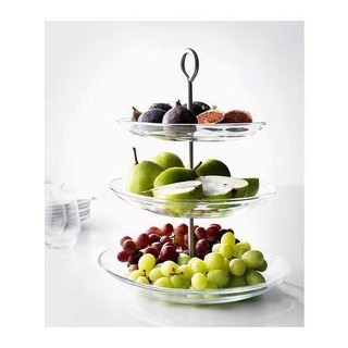 Kệ bày bánh / hoa quả thuỷ tinh 3 tầng KVITTERA IKEA.