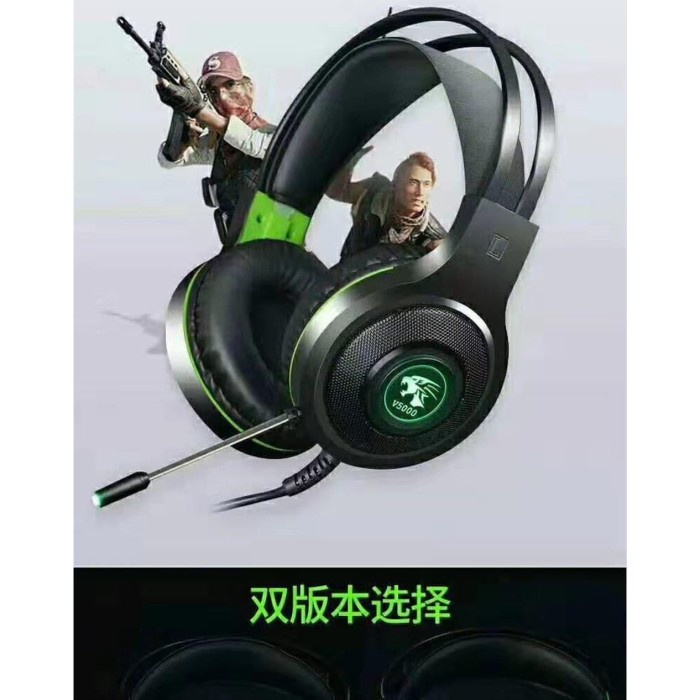 Tai Nghe Trùm Đầu Chơi Game V5000 PLUS Tích Hợp MIC | BigBuy360 - bigbuy360.vn