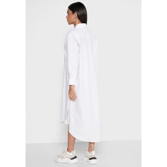 Đầm sơ mi trắng dáng dài oversized VNXK women white shirt dress form suông oversize midi xuất khẩu dư xịn