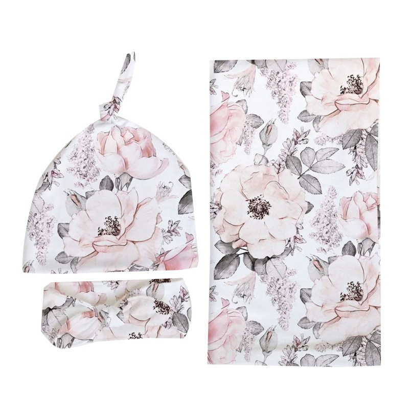 Chăn Quấn Em Bé Sơ Sinh Kèm Nón Xinh Xắn