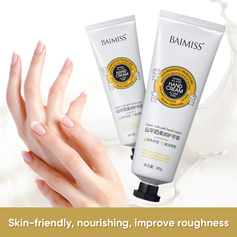 Kem dưỡng da tay sữa dê BAIMISS giúp dưỡng ẩm nuôi dưỡng 8g | BigBuy360 - bigbuy360.vn