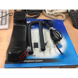 Dây tai nghe cho điện thoại bàn RJ9 2 mét xoắn lò xo - RJ9 cable Telephone Panasonic Màu Đen