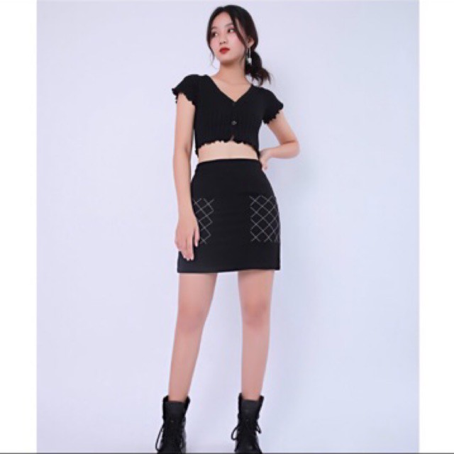 ÁO CROPTOP CỔ V (KÉO XEM VIDEO VÀ ẢNH THẬT)