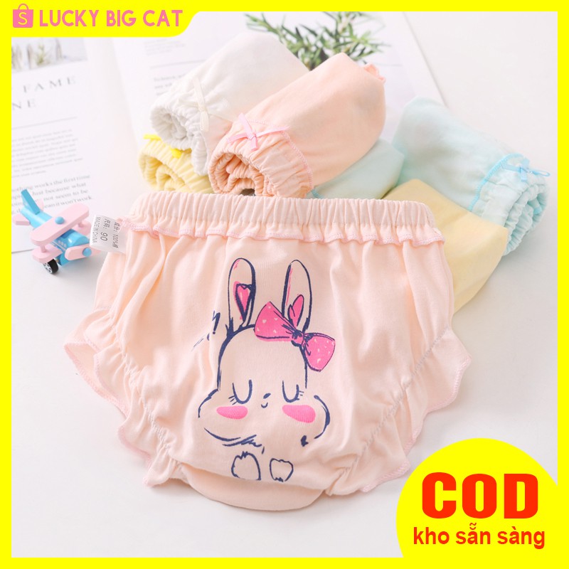 Quần lót vải cotton dành cho bé gái 0-3 tuổi