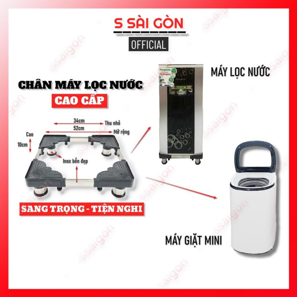 Chân đế máy giặt mini và máy lọc nước trụ Inox cao cấp siêu chắc bền - Bảo hành 2 năm