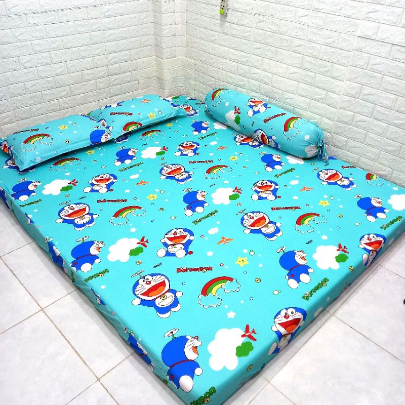 BỘ DRAP THUN HÀN QUỐC DORAEMON 4 MÓN
