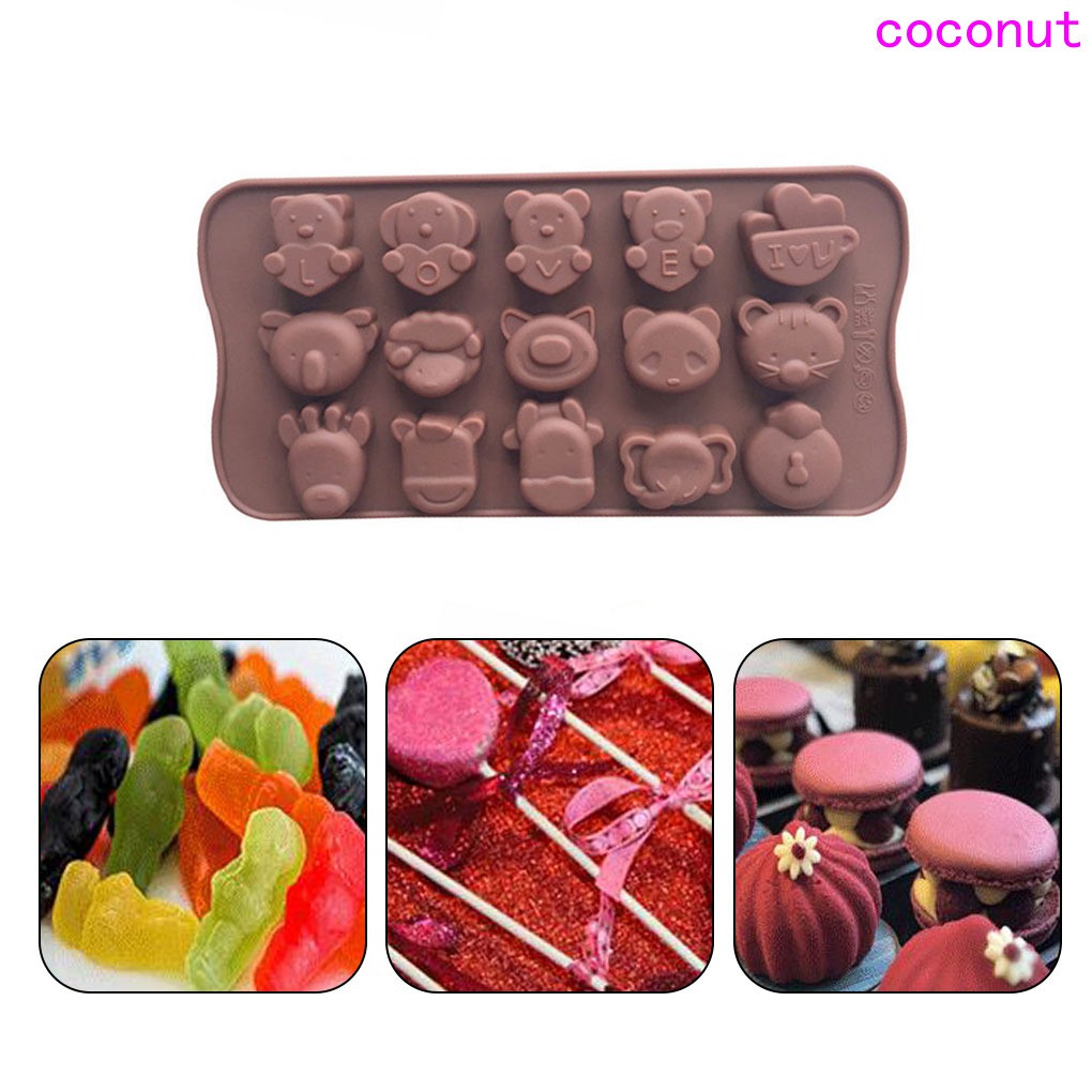 Khuôn silicone tạo hình động vật đáng yêu để làm bánh