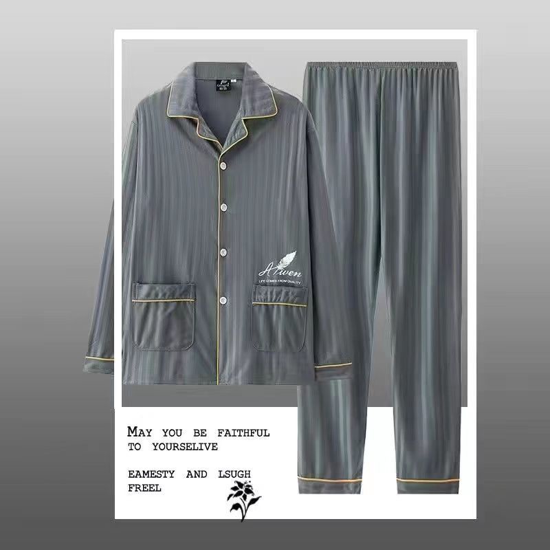 Bộ Đồ Ngủ Dài Tay Chất Liệu Cotton Thiết Kế Mới Thời Trang Dành Cho Mùa Xuân Thu