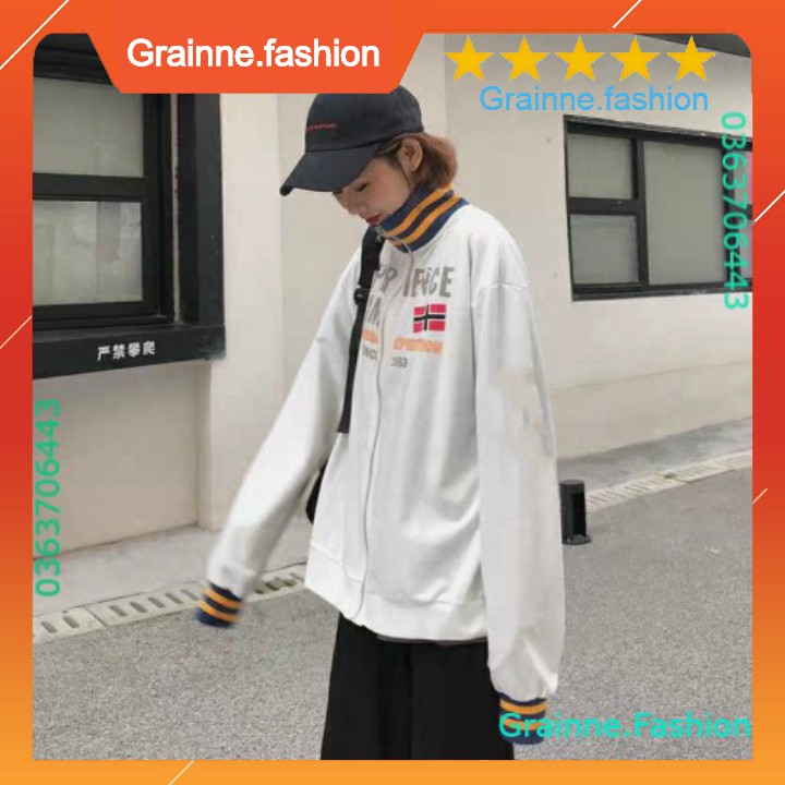 ÁO SWEATER TAY DÀI KHÓA KÉO SINCE 1953 - ÁO NỈ NGOẠI MẶC 2 KIỂU - (Sp sẵn) 💎 👗👑- GNFShop