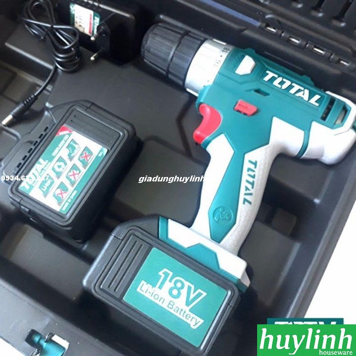 Máy khoan vặn vít dùng Pin Total TDLI228180 - 2 pin Li-ion 18V