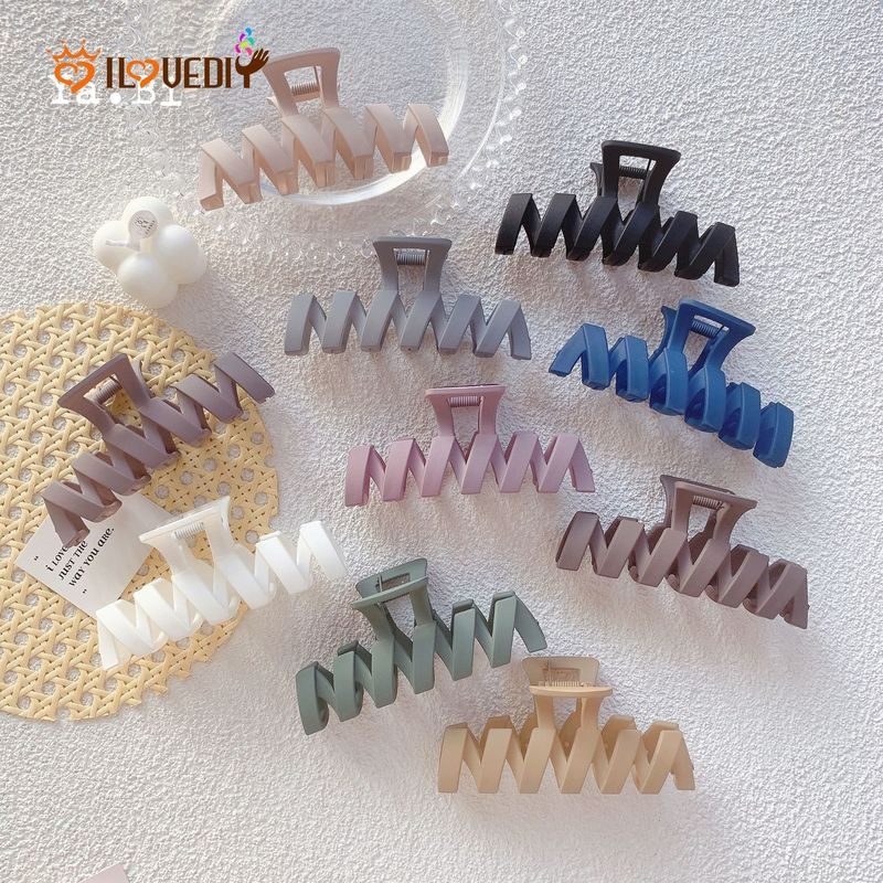 Kẹp Tóc Càng Cua/Kẹp Tóc Nhám Kích Thước Lớn Phong Cách Hàn Quốc Cổ Điển Thời Trang Cho Nữ