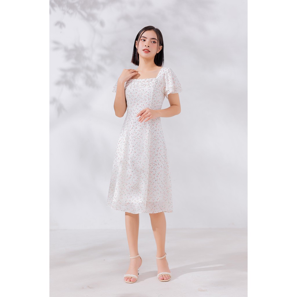 ĐẦM HOA NHÍ CỔ VUÔNG 3341