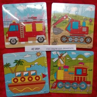 Combo 4 tranh ghép hình 9 mảnh
