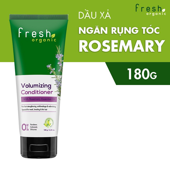 Combo Gội - Xả Fresh Organic Rosemary Ngăn Rụng Tóc 500g + 180g