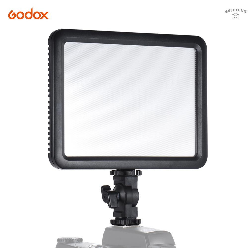 ღ  Godox LEDP120C Ultra-thin 12W Dimmable LED Video Light Panel Fill-in On-camera Lamp 3200K-5600K Bi-color Temperature w/ Hot Shoe Adapter for Digital DSLR Camera Studio Photography