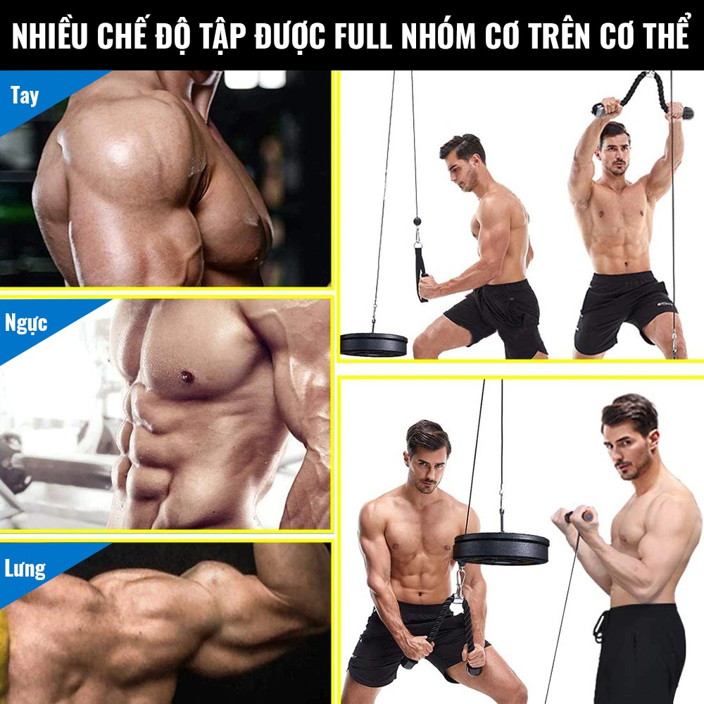 Bộ Dây Cáp Ròng Rọc Tập Gym Tại Nhà Tiện Lợi Valeo