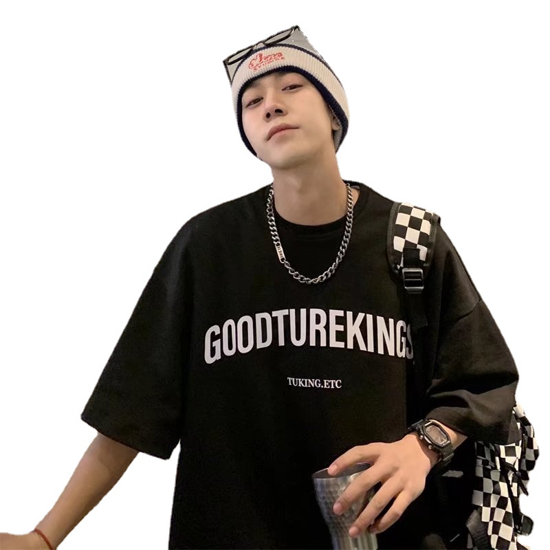 Áo Thun Tay Ngắn Dáng Rộng In Chữ Phong Cách Hip Hop Đường Phố Nhật Bản Thời Trang Mùa Hè Cho Nam Và Nữ