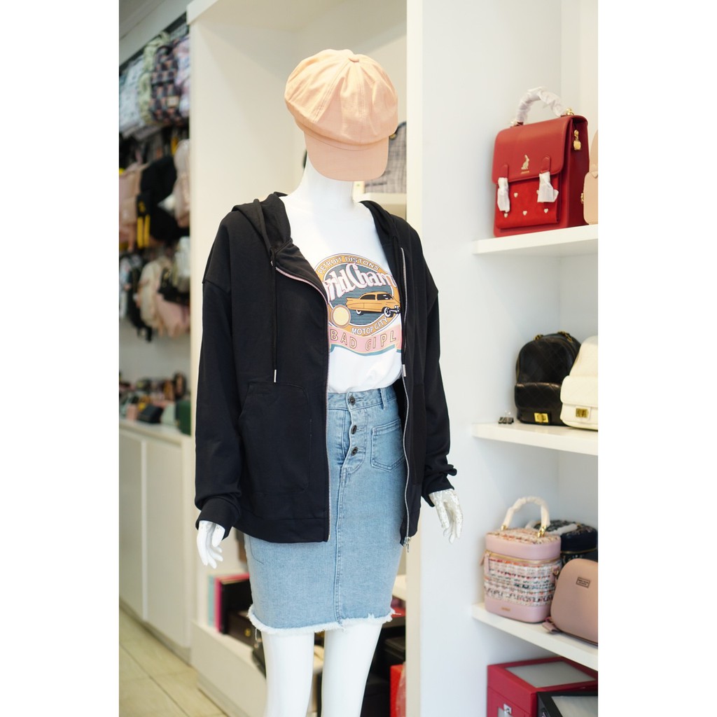 Áo Khoác Thun Menina 071 Đen | BigBuy360 - bigbuy360.vn