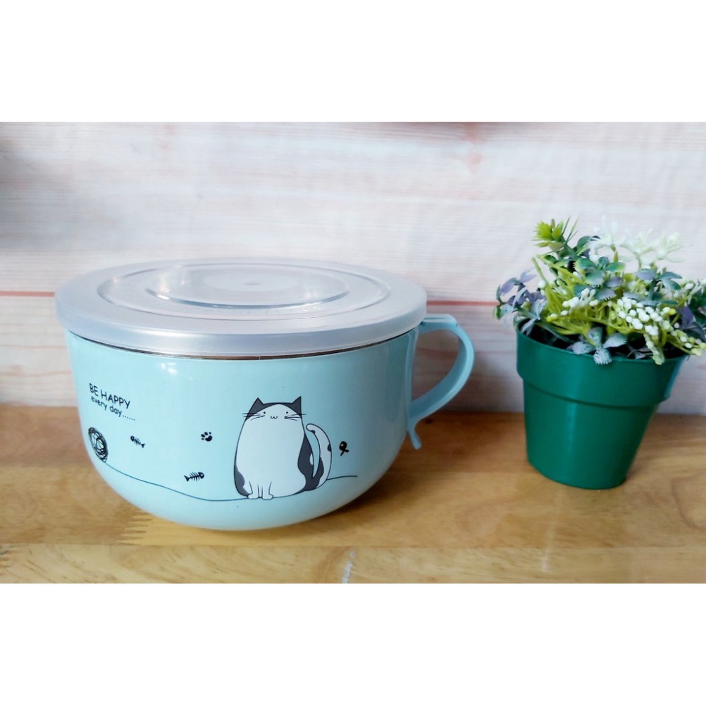 Ca Ăn Mì 2 Lớp Ruột Inox hoa văn Ngộ Ngĩnh -S8