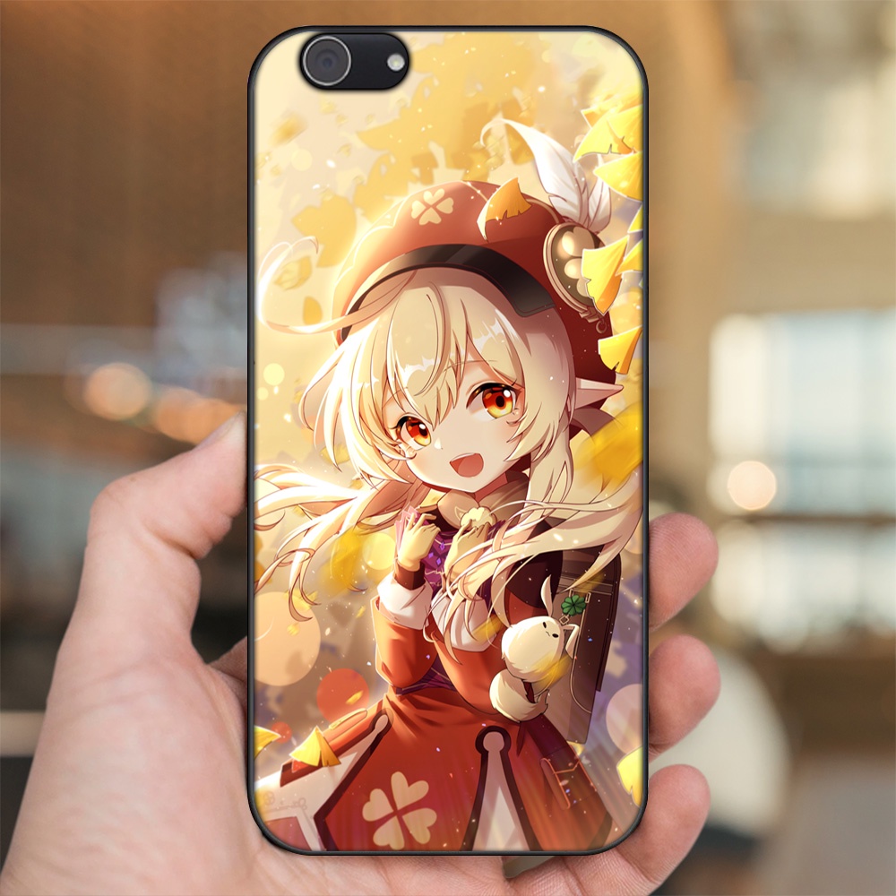 Ốp lưng Vivo Y53, Y69, Y71, Y81, Y83 viền đen in hình Klee Genshin Impact