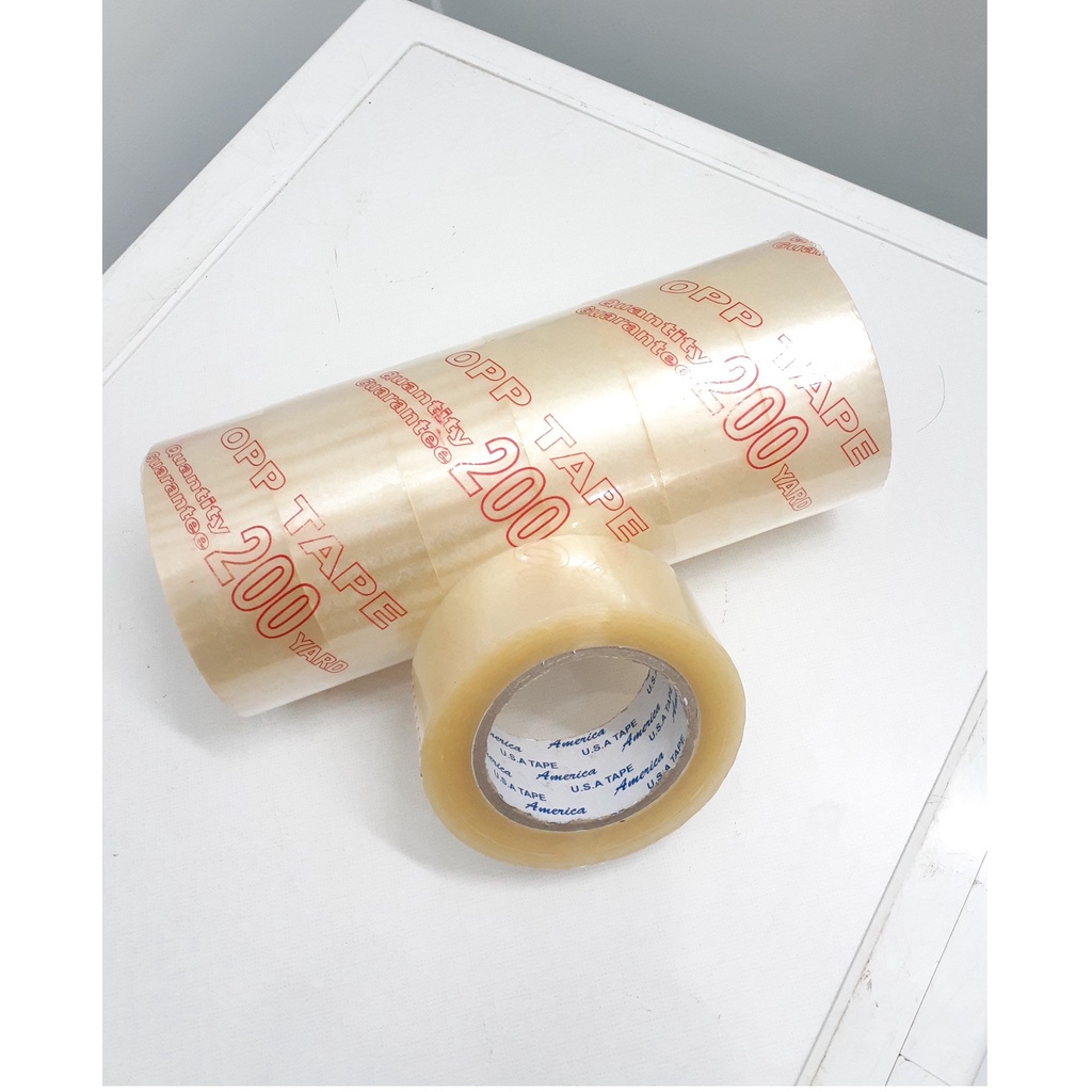 Băng Keo Trong , đục 200Y  1.8kg ( 6 cuộn/cây ) - Chuẩn - Dính - Dai