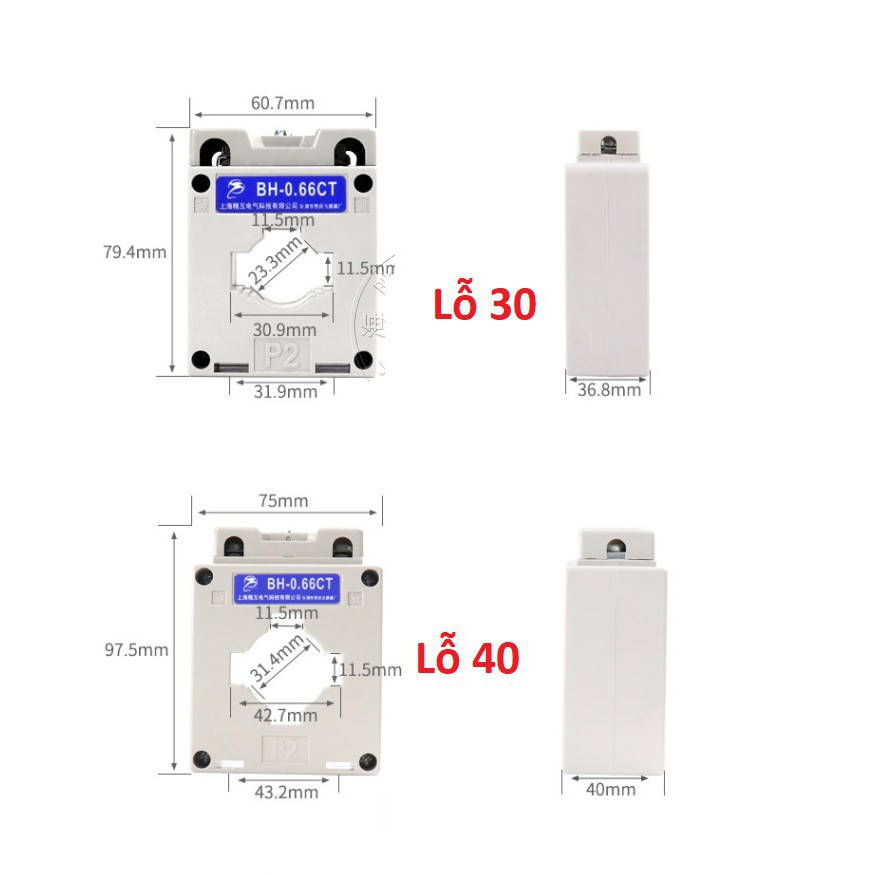 Biến dòng đo lường CT - cảm biến dòng TI - 100/5, 200/5, 300/5,400/5 500/5 -TBĐ -Thiết bị điện giá tốt