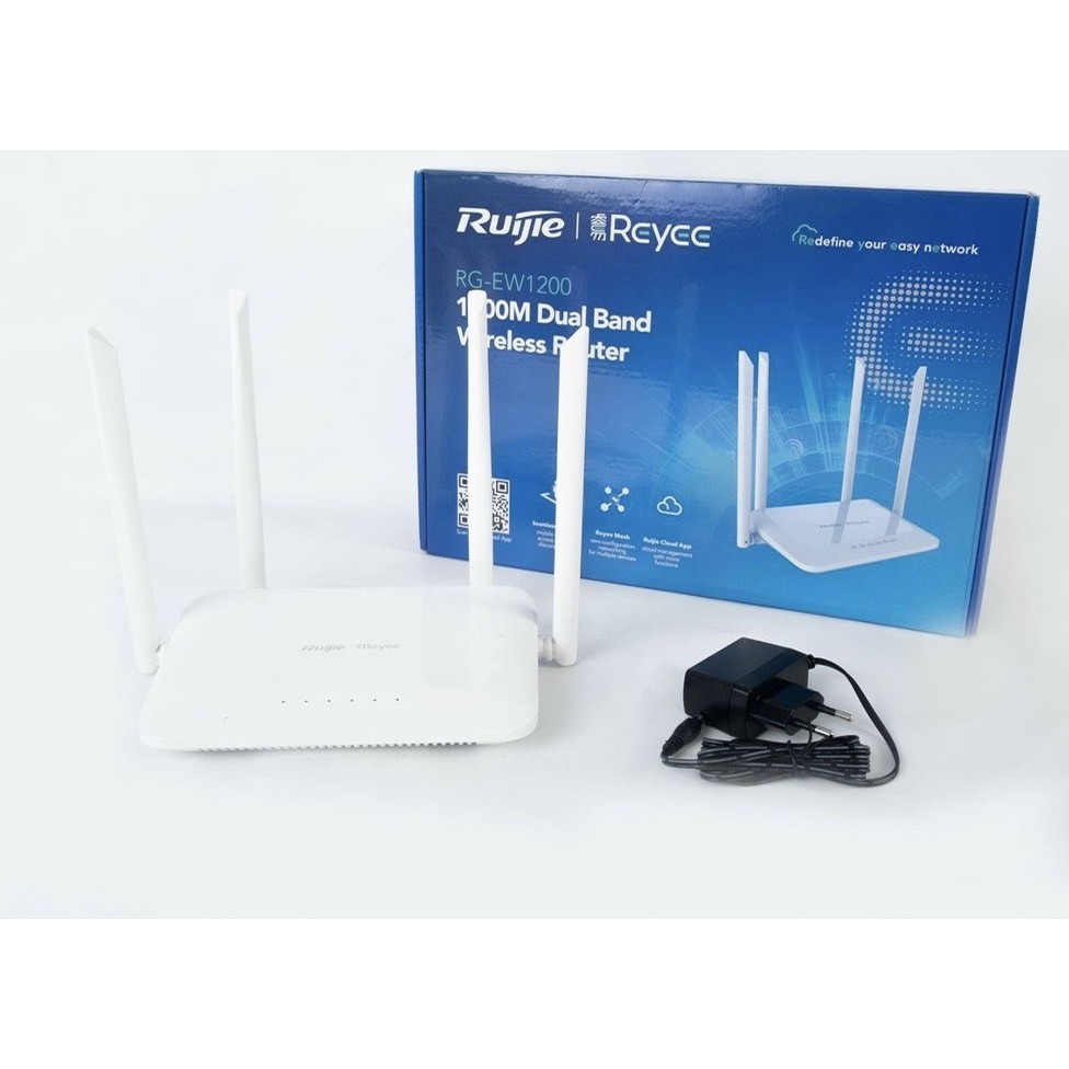 Bộ phát WiFi Mesh Ruijie Reyee RG - EW1200 Tốc độ cao 1167MB/s cho Gia đình văn phòng AC1200 2 băng tần