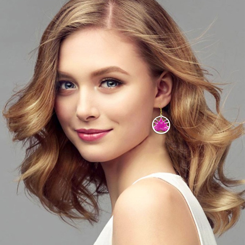 Khuôn Silicone Hình Hoa Sen Làm Móc Khóa DIY