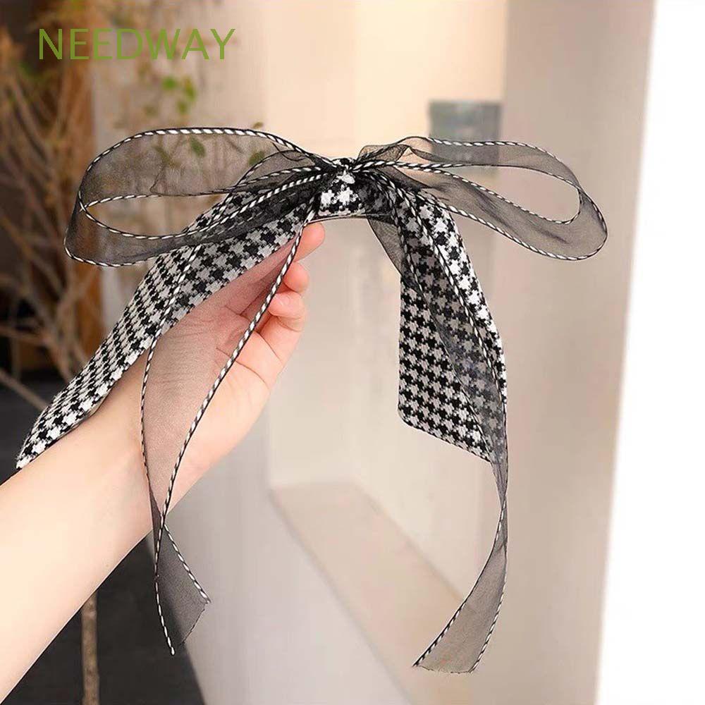 Kẹp Tóc Hình Nơ Lưới Nhiều Màu Phong Cách Hàn Quốc Cổ Điển Cho Nữ