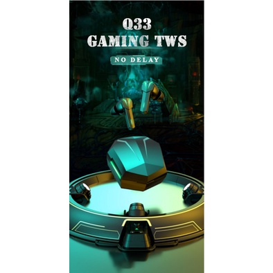 Tai nghe bluetooth 5.2 gaming Q33 tai phone không dây nghe nhạc nhét tai thể thao chơi game không độ trễ chống ồn