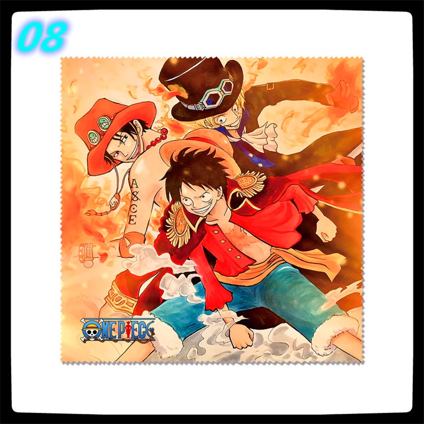 ★ Dụng Cụ Vệ Sinh Mắt Kính Họa Tiết Hoạt Hình One Piece ★ 1 Khăn Lau Kính, Màn Hình Điện Thoại