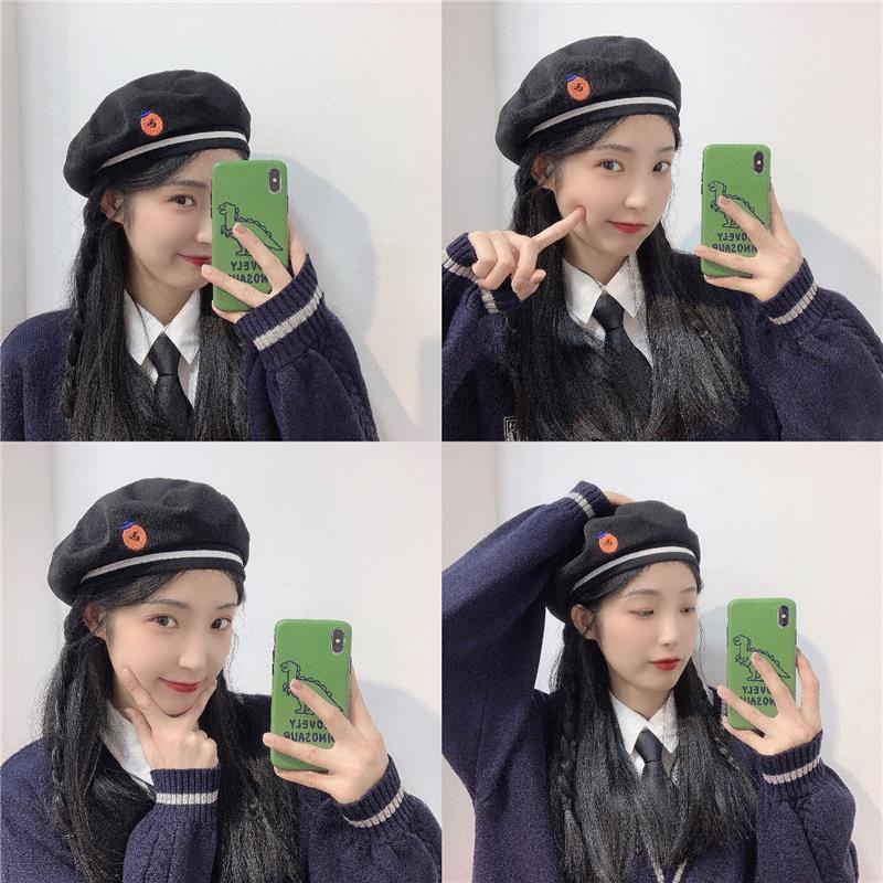Mũ Beret Đồng Phục Thủy Thủ Phong Cách Retro Nhật Bản Dễ Phối Đồ Cho Nữ