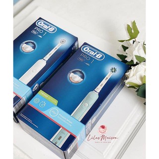 Bàn chải điện Oral B (Chính Hãng Đủ Bill) Pro 1 700, báo lực chải. Pin cực trâu, sản xuất tại Đức mua tại Pháp