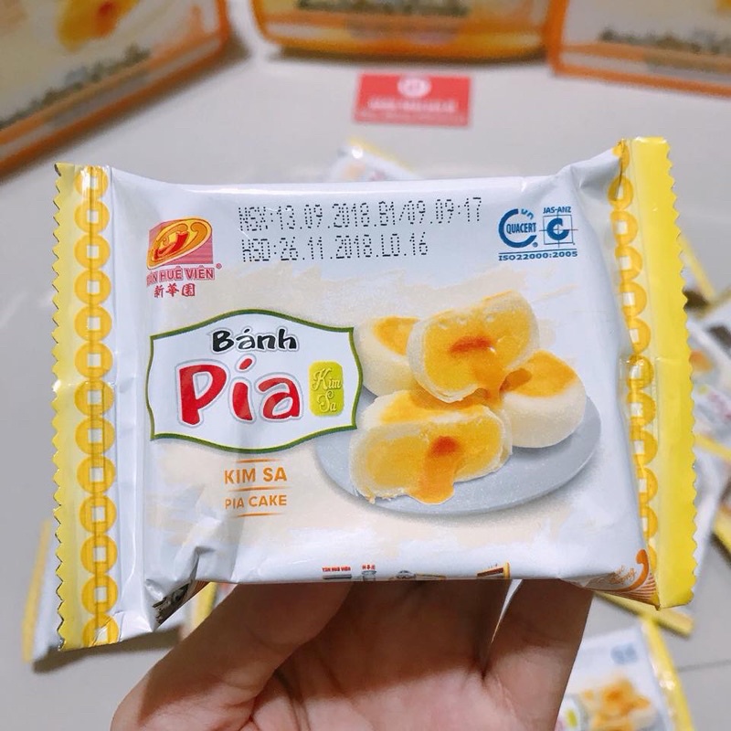 Bánh bía kim sa tân huê viên hộp 480gr 12 cái