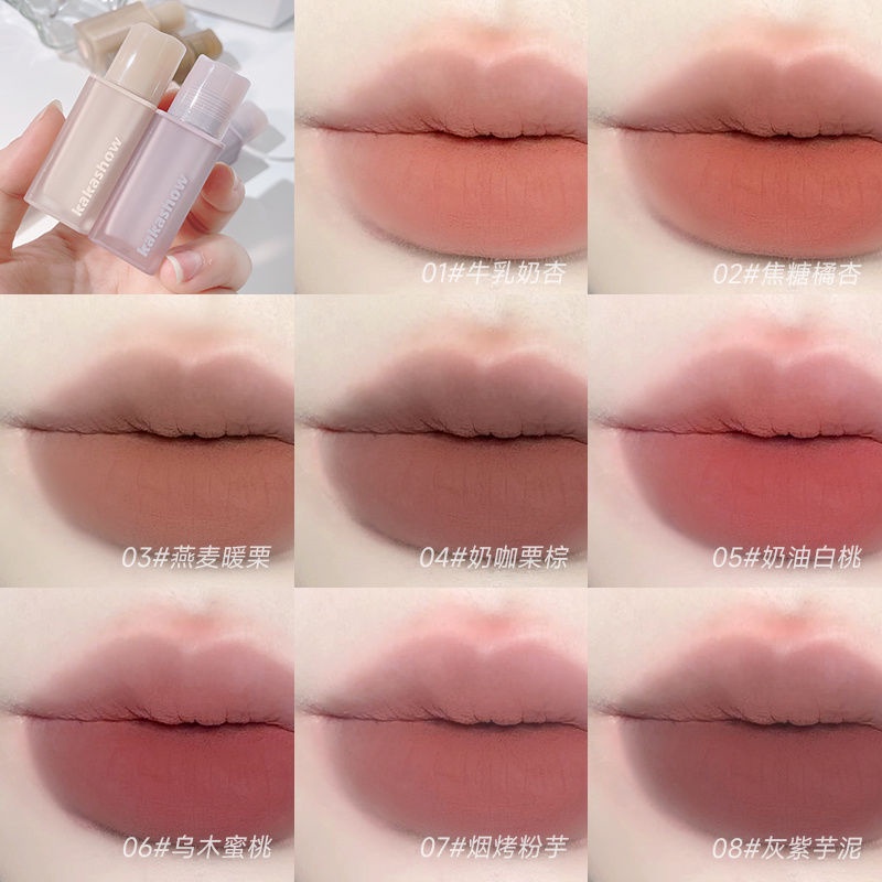 ✨✨Son kem lì KAKASHOW mềm mịn môi màu da đất tông chống nước lâu trôi