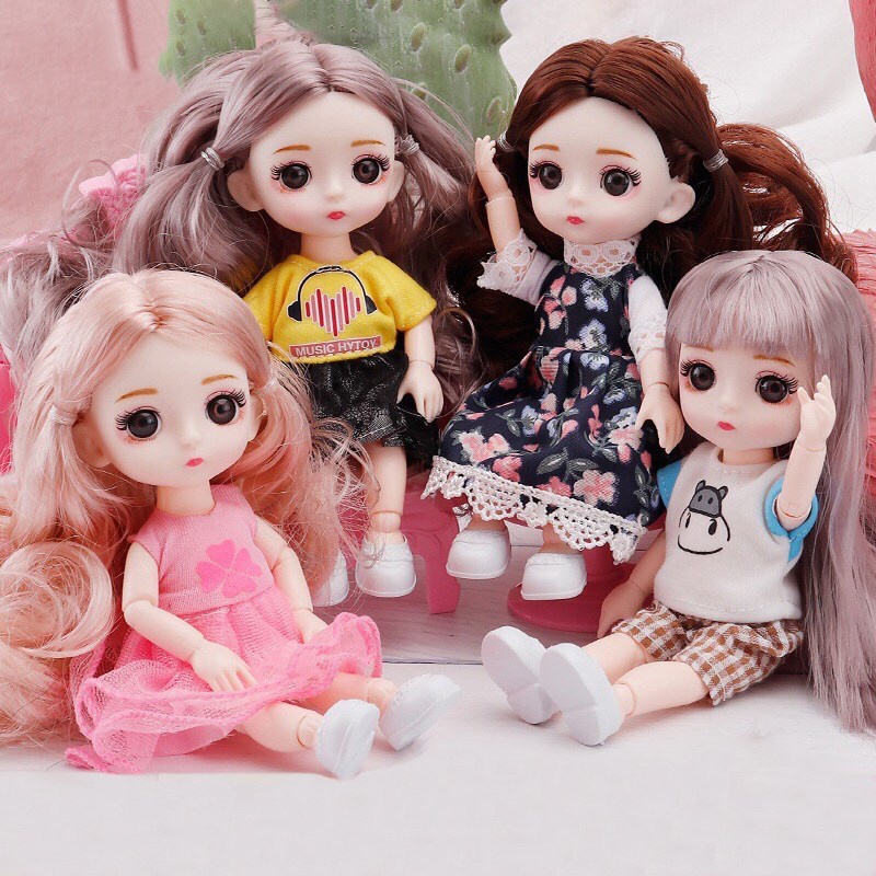 Búp bê Barbie 17cm tỉ lệ 1/12 xinh xắn cho bé