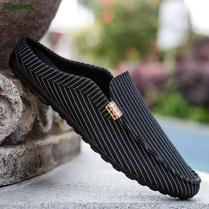 Giày Lười Da Không Gót Phong Cách Hàn Quốc Thời Trang Mùa Hè Cho Nam