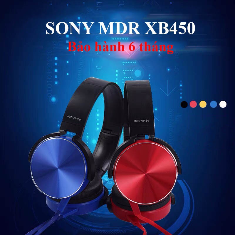 Tai nghe chụp tai SONY MDR XB450 EXTRA BASS tích hợp micro, âm thanh trầm nghe cực hay