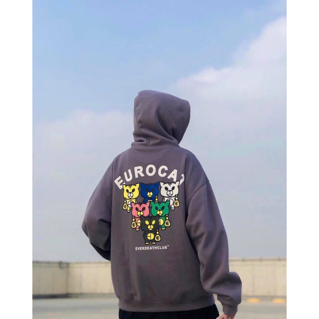 Áo Hoodie Nỉ Bông Ngoại EUROCAT Form Rộng Unisex Nam Nữ Ulzzang 𝐍𝐔𝐏𝐀𝐊𝐀𝐂𝐇𝐈