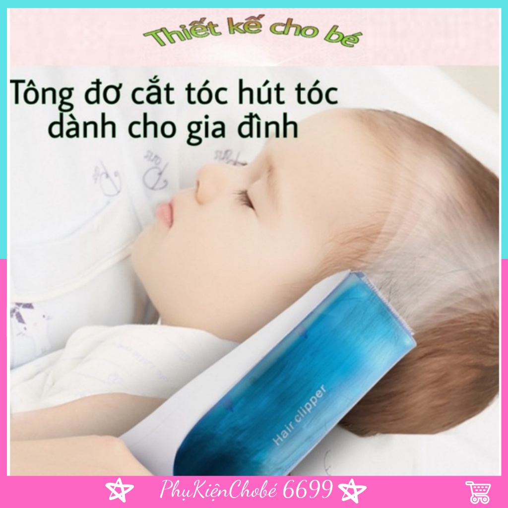 Tông Đơ Tăng đơ Cắt Tóc Hút Tóc Cho Bé Sơ Sinh Không ồn chất liệu cao cấp