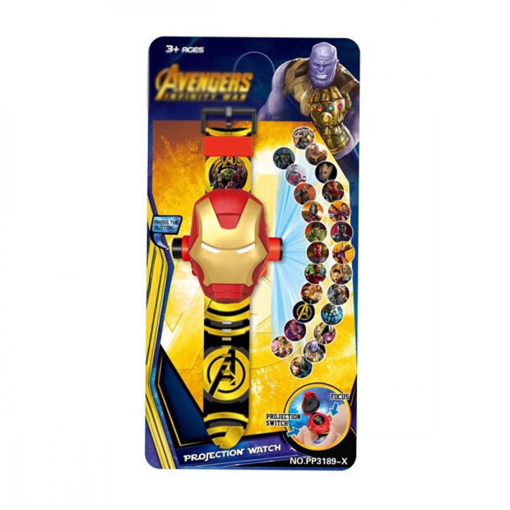 Đồng hồ chiếu 24 hình người sắt 3D | BigBuy360 - bigbuy360.vn