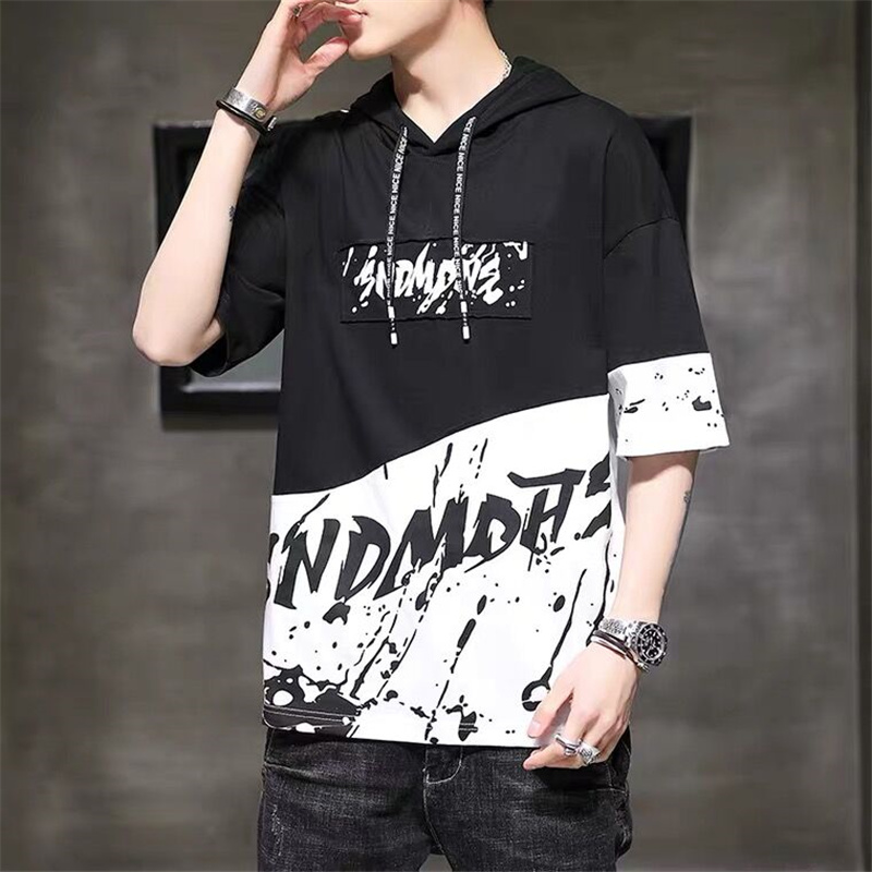 Áo Hoodie Tay Ngắn Thời Trang Phong Cách Hàn Quốc Cho Nam Size M-3Xl | BigBuy360 - bigbuy360.vn
