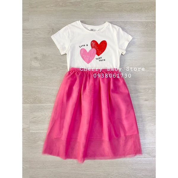 Set áo + Chân váy maxi bé gái dư xịn 2-10y
