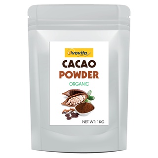 Bột Cacao Nguyên Chất Ovovita Túi Zip 1kg. Hàng Nhập Khẩu Chất Lượng Cao