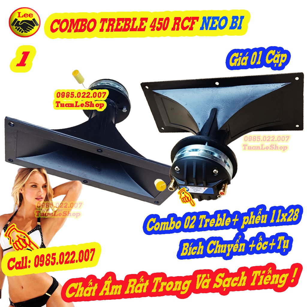 COMBO 2 CỦ LOA TREBLE RCF 450 NEO BI + PHỄU 11X28+BÍCH CHUYỂN+TỤ - TREP 450 RCF NEO BI