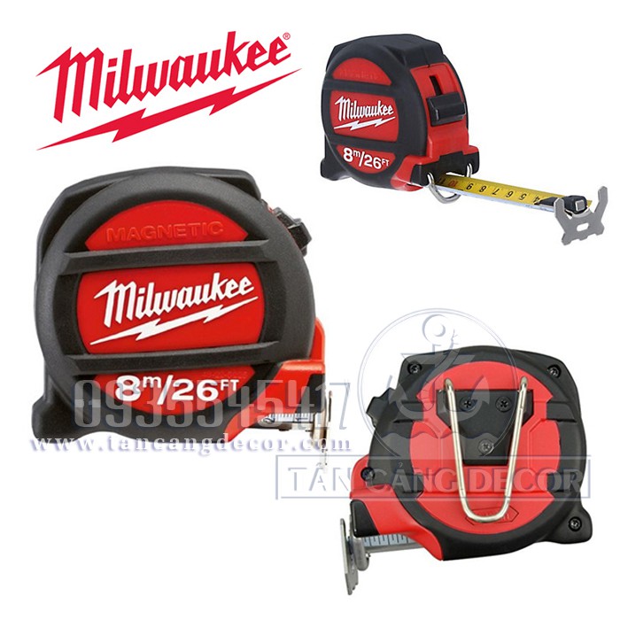 Thước cuộn Milwaukee 8M tích hợp Nam châm - A141003