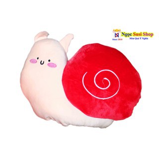 Gấu Bông Ốc Sên Cảm Xúc 2 Mặt Nhồi Bông Dễ Thương Màu Hồng Tím Size 20 Cm