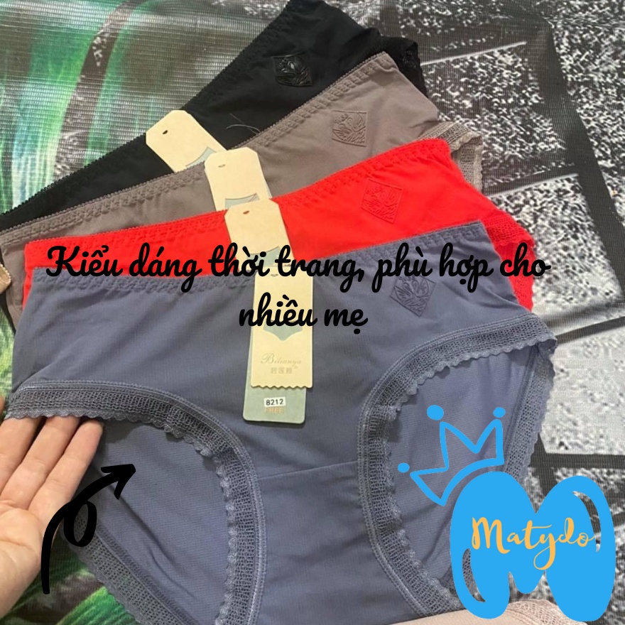 Quần lót nữ cotton freesize viền mềm mại MATYDO co giãn 4 chiều cho 45-60kg QL8212