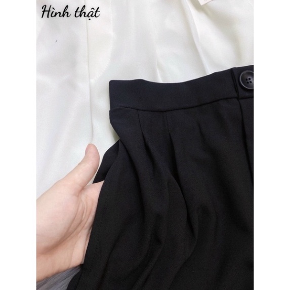 QUẦN SHORT LƯNG CAO XẾP LY - B3U