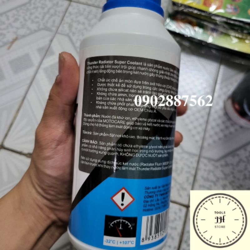 nước làm mát pha sẵn động cơ xe máy Thunder 450ml